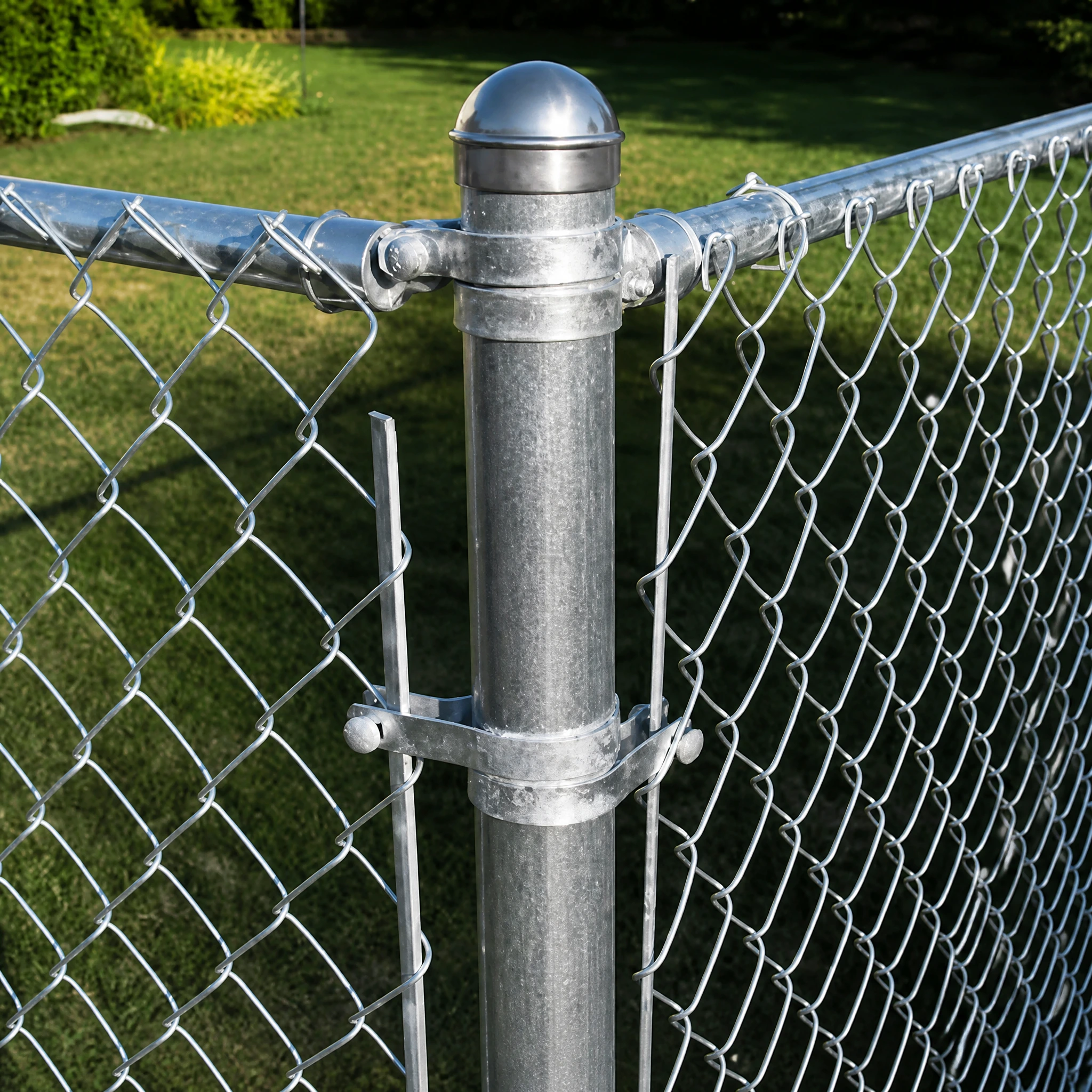 Galvanized wire mesh fence panels