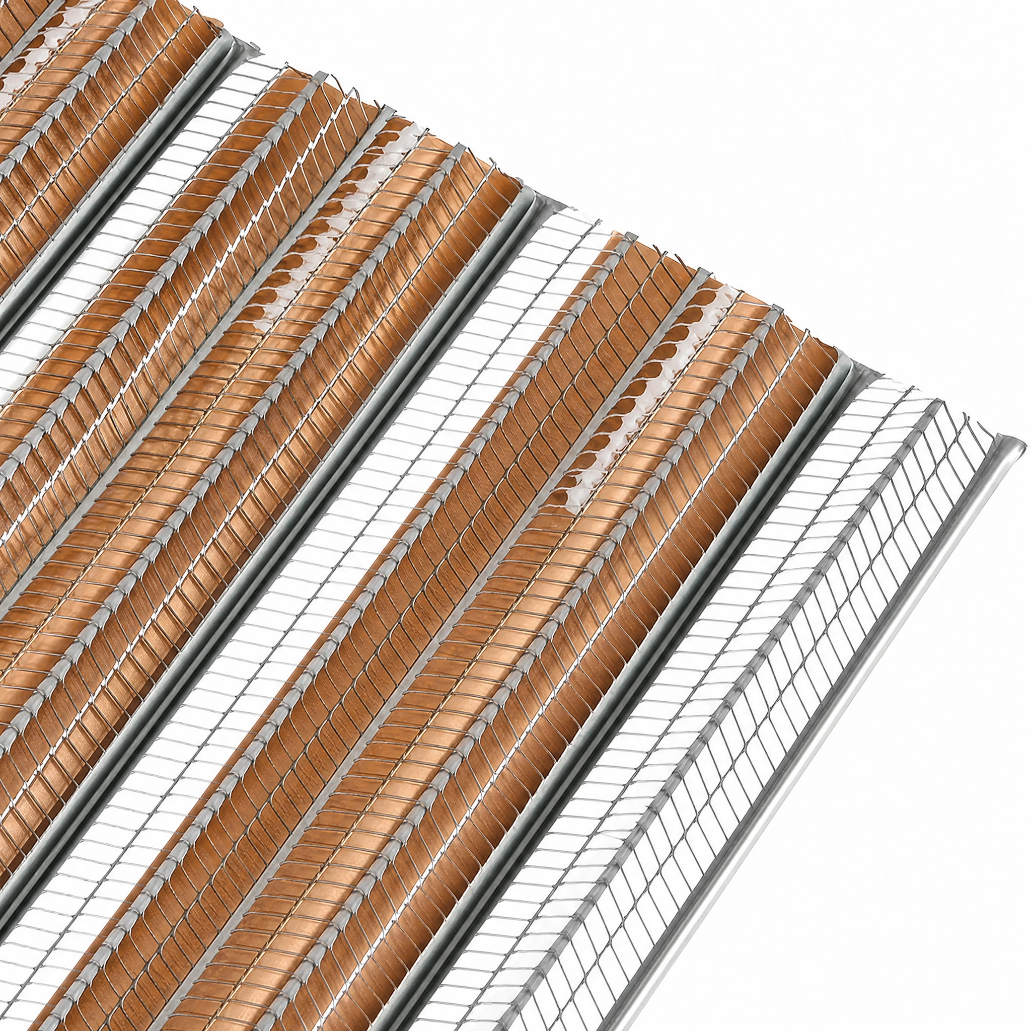 Galvanized expanded metal rib lath close-up
